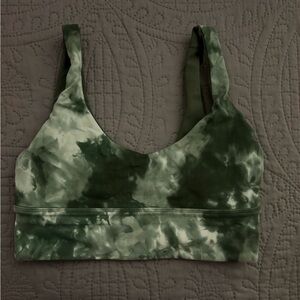 Lululemon Athletica Green Tie-Dye Sports Bra